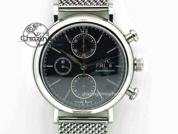 MIROTIME 0113 Youthful 2016 Pilot Chrono SS IW377719 ZF Best Edition On Brown Leather Strap A 7291